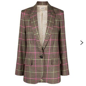 NWT Zadig & Voltaire Vow Check Blazer
